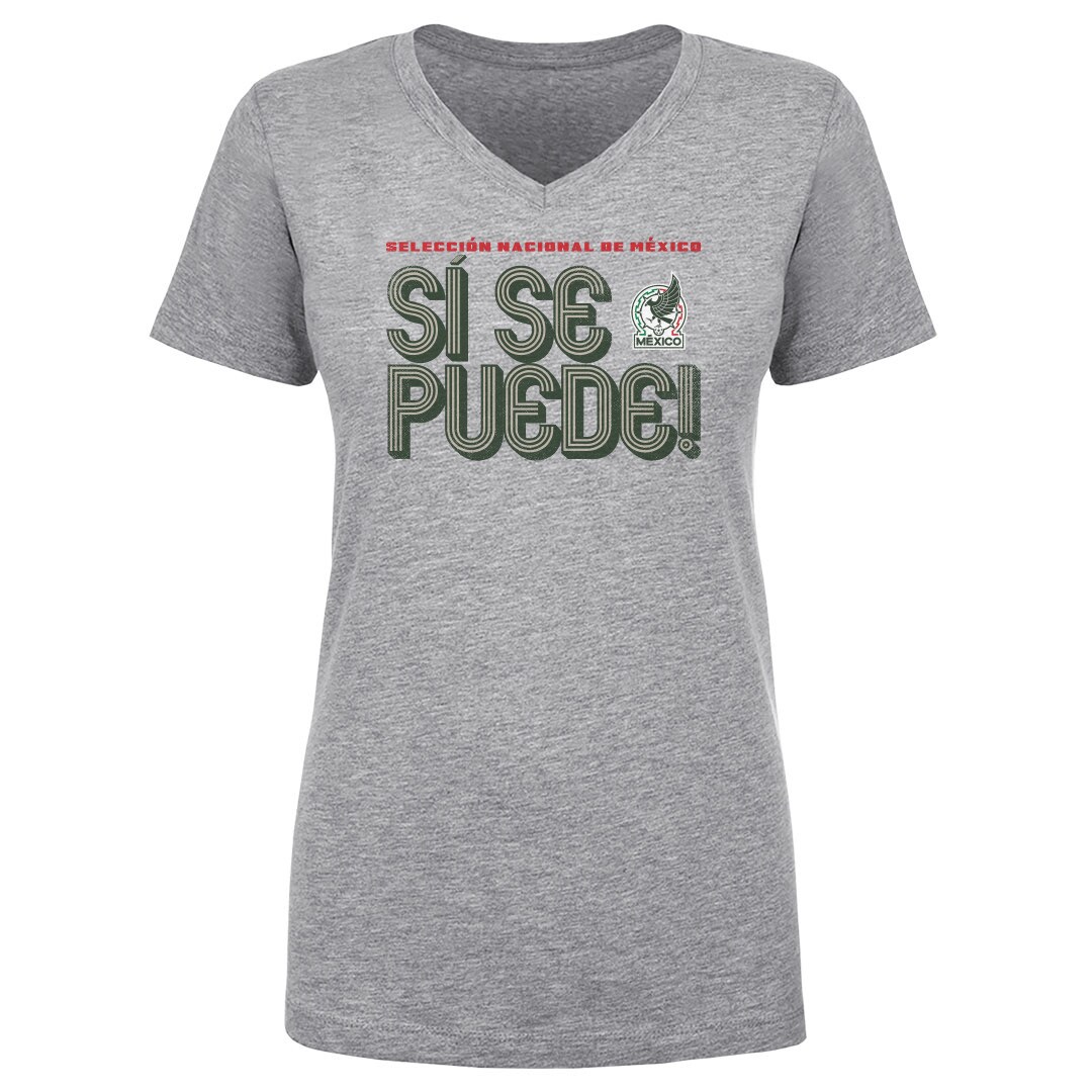 Explore mexico national team 500 level women8217s si se puede inline bold v-neck t-shirt – heather gray – Canada World Cup T-Shirts and Jerseys