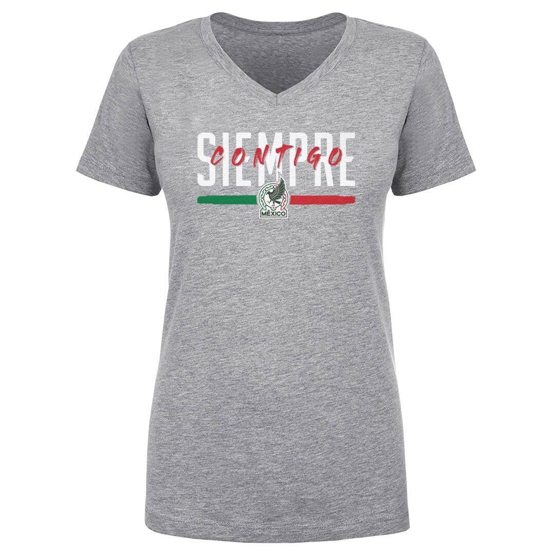 Explore mexico national team 500 level women8217s siempre contigo v-neck t-shirt – heather gray – Canada World Cup T-Shirts and Jerseys