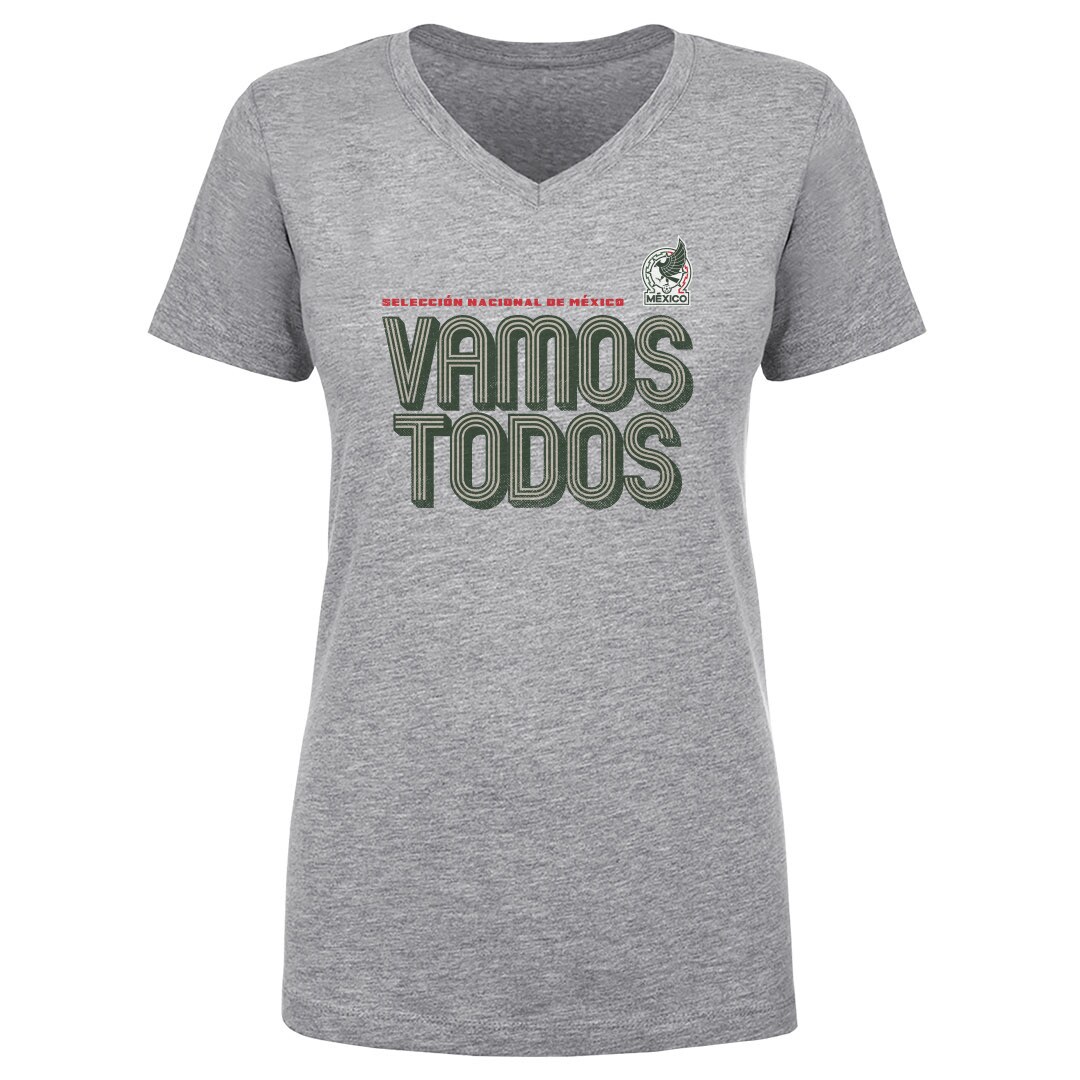 Explore mexico national team 500 level women8217s vamos todos inline bold v-neck t-shirt – heather gray – Canada World Cup T-Shirts and Jerseys