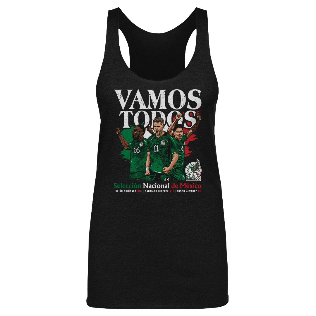 Explore mexico national team 500 level women8217s vamos todos julián quiñones santiago giménez amp edson Álvarez tri-blend racerback tank top – black – Canada World Cup T-Shirts and Jerseys