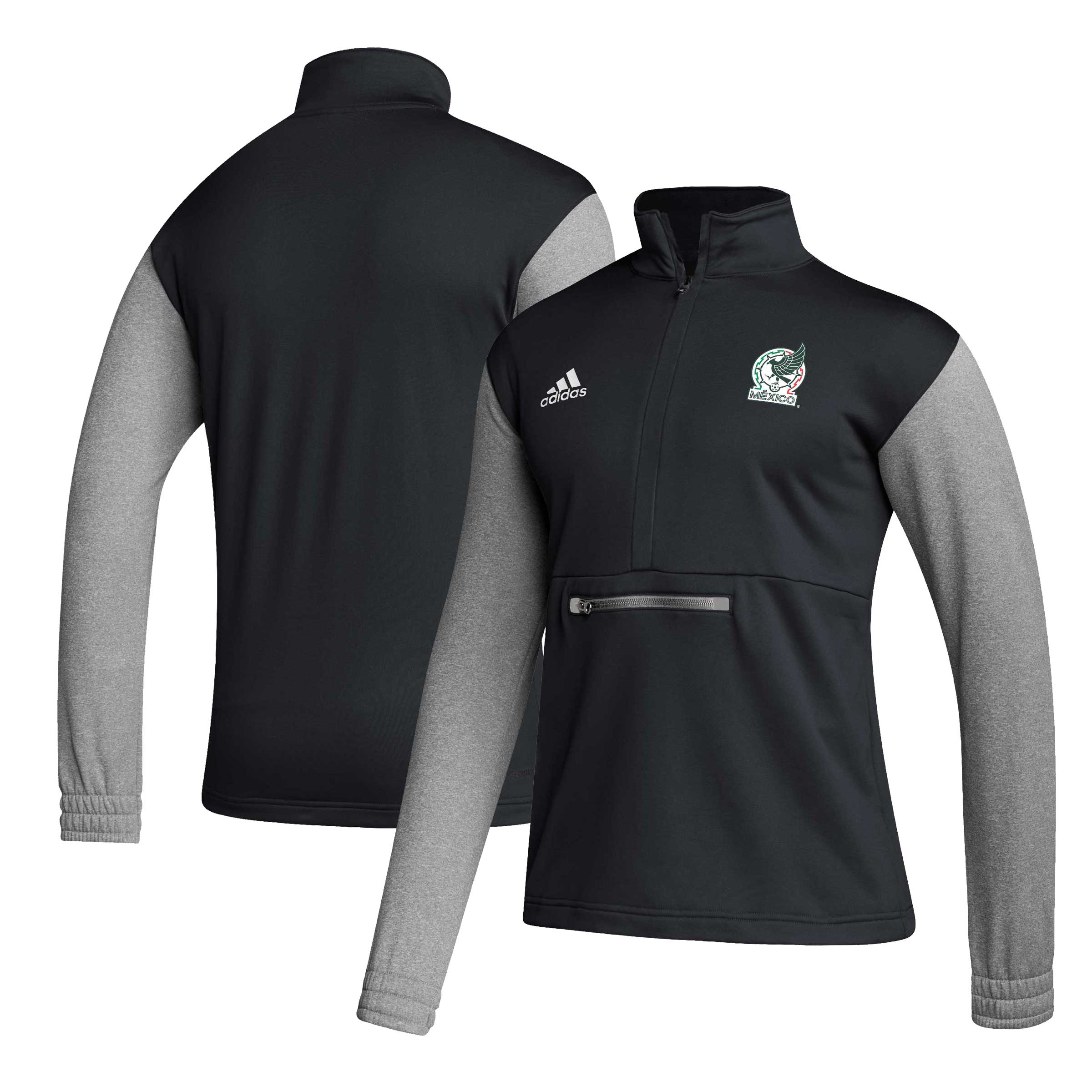 Explore mexico national team adidas crest long sleeve half-zip top – black – Canada World Cup T-Shirts and Jerseys