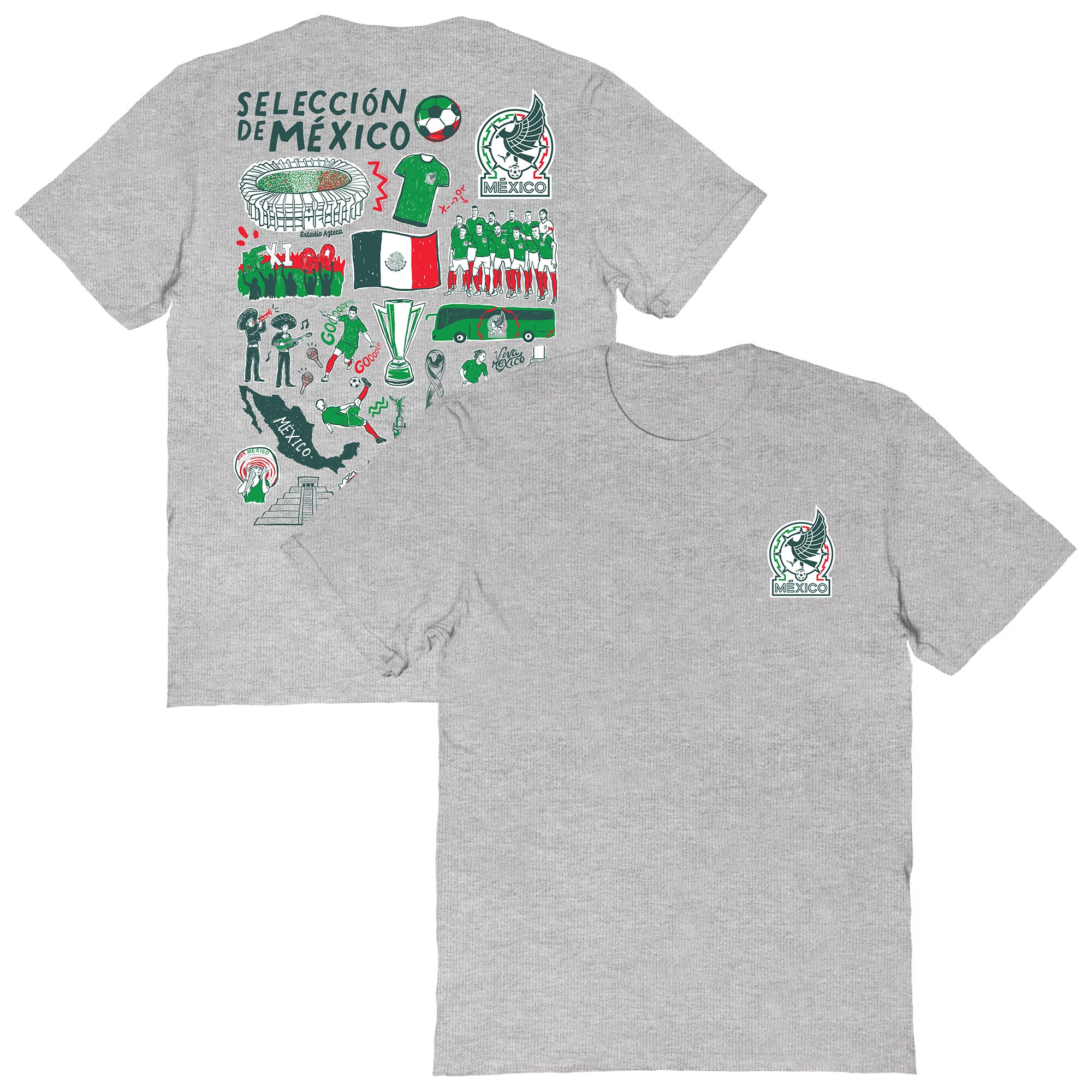 Explore mexico national team vive la fete women8217s impressions artwork t-shirt – heather gray – Canada World Cup T-Shirts and Jerseys