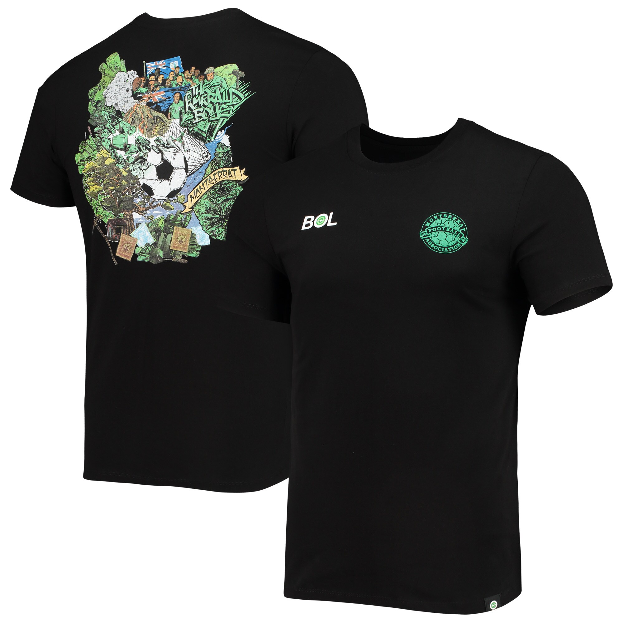 Explore montserrat national team volcano t-shirt – black – Canada World Cup T-Shirts and Jerseys