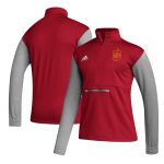 Explore spain national team adidas crest long sleeve half-zip top – red – Canada World Cup T-Shirts and Jerseys
