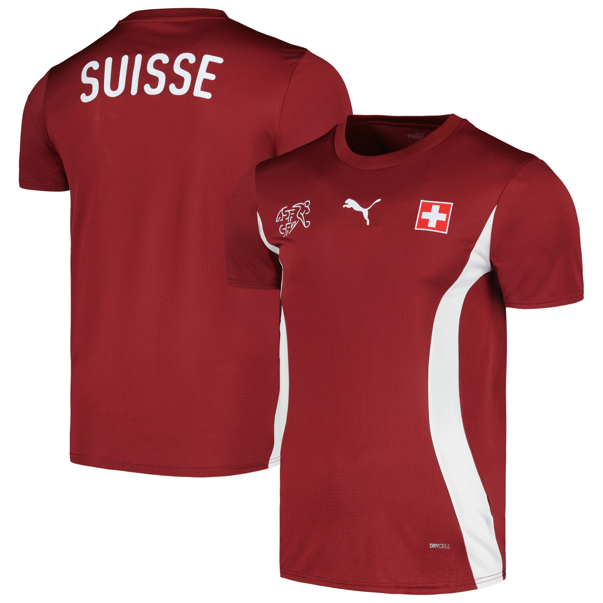 Explore switzerland national team puma 2024 pre-match jersey – red – Canada World Cup T-Shirts and Jerseys